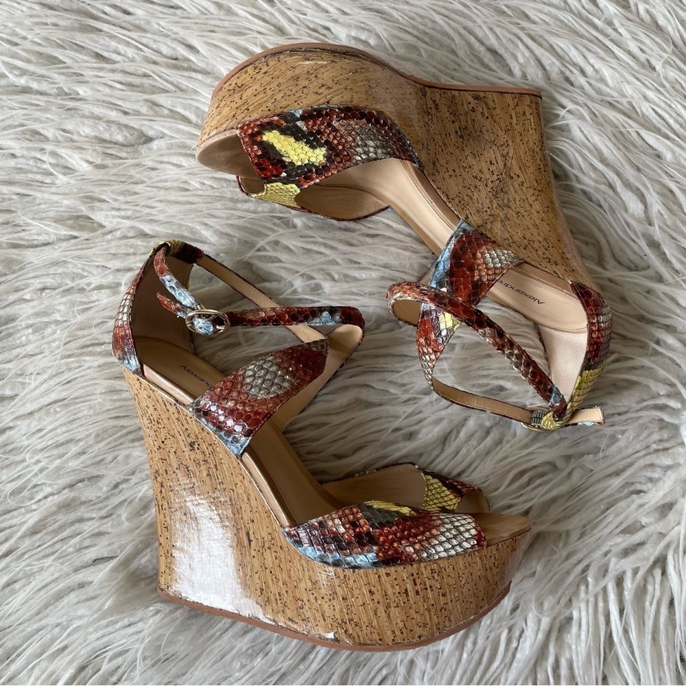 Alexandre Birman Python Snakeskin Animal Print Co… - image 2